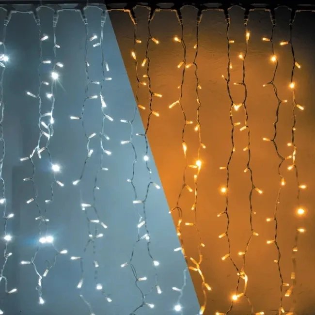 LED světelná záclona, 1x3 m, bi-color, 300 diod, IP44