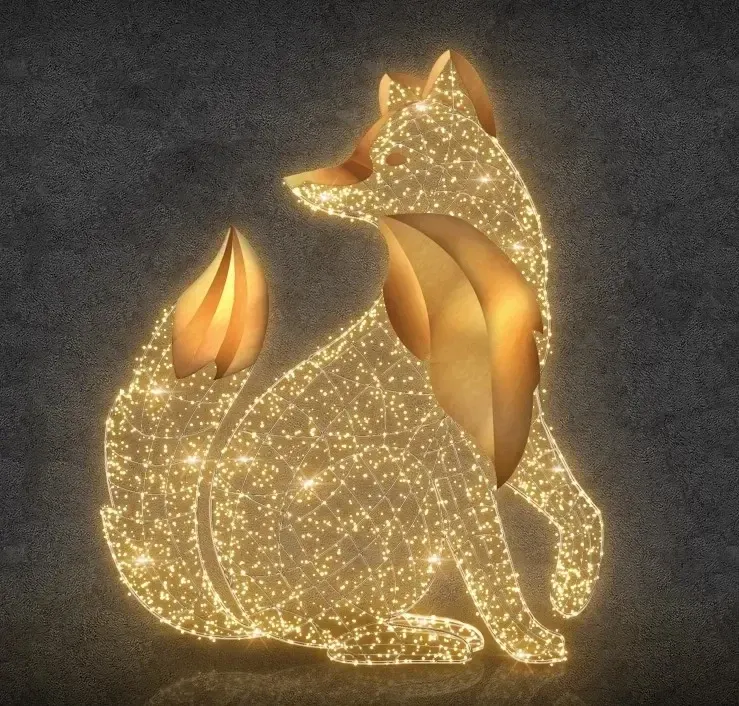 LED světelná liška, 300 cm, teple bílá