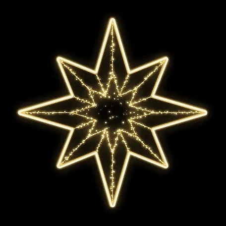 2D LED světelná hvězda, prům