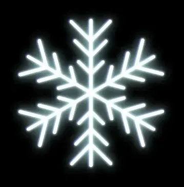 2D LED světelná vločka IV, závěsná, pr