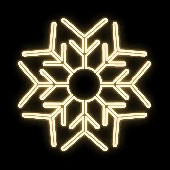 2D LED světelná vločka XIII, závěsná, pr