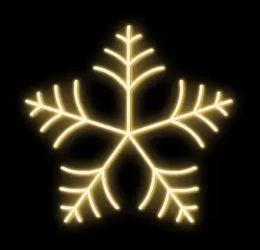 2D LED světelná vločka, závěsná, pr