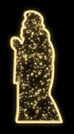2D LED světelný motiv, král III, 80 x 190 x 50 cm, teple bílá, 230 V, 31,3 W, 5 kg, stojící