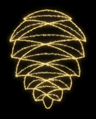 2D LED světelný motiv, šiška, závěsný, 115 x 150 cm, teple bílá, 230V, 8W, 5kg