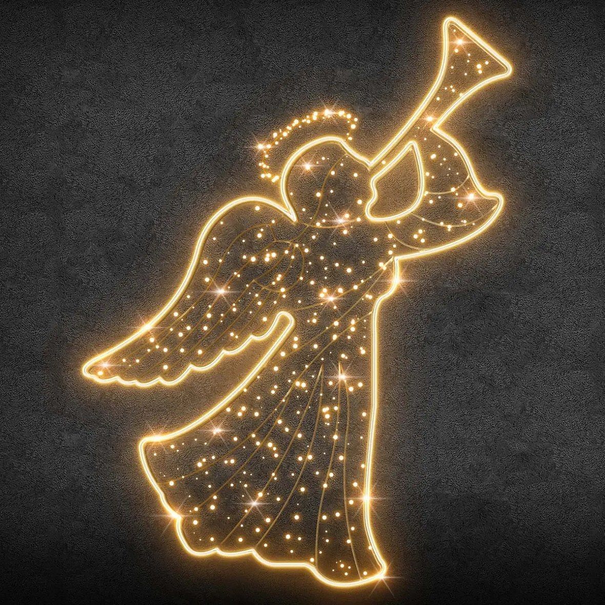 2D LED světelný anděl I