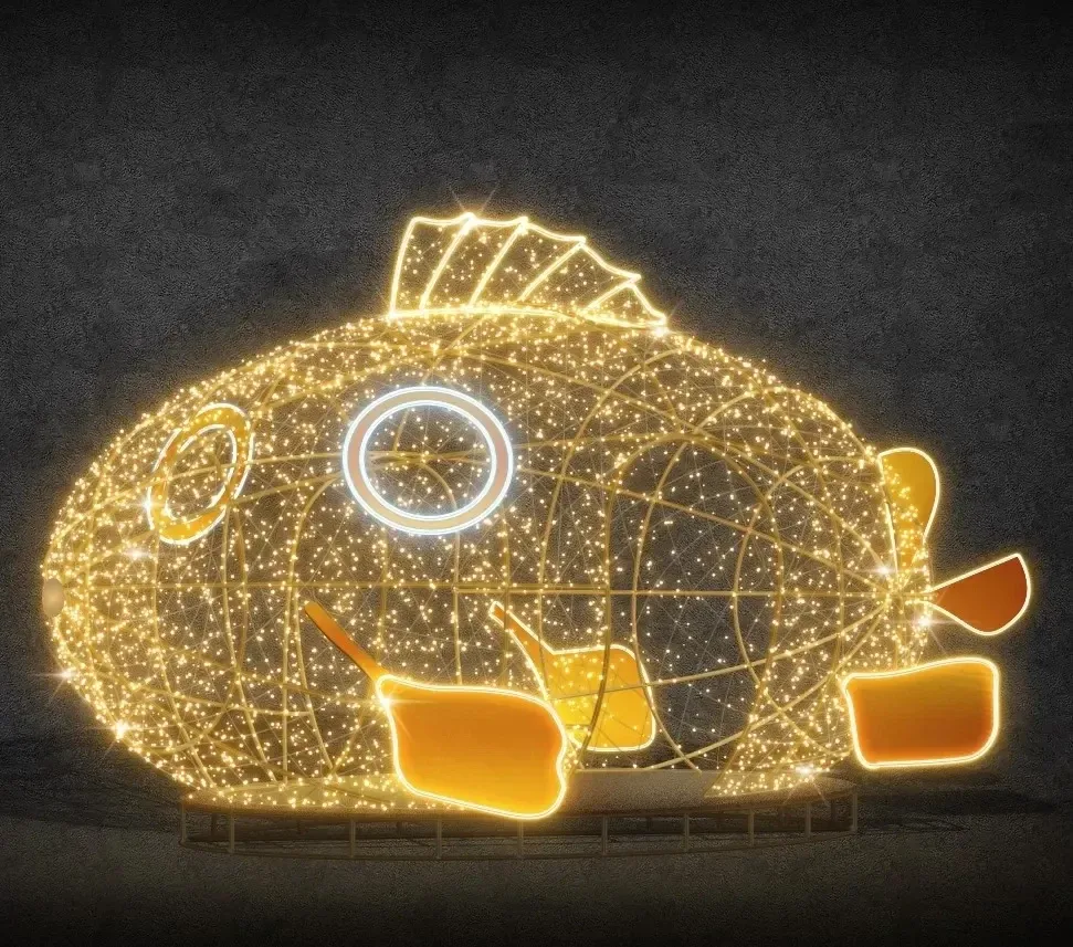 LED světelná ponorka, 600 x 350 x 270 cm, teple bílá, 230V, 277W, 19 dílů
