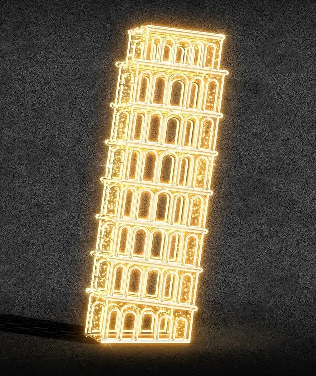 LED světelná věž, 149 x 295 x 149 cm, 36 V, 82 W, 168,5 kg, ze 3 dílů