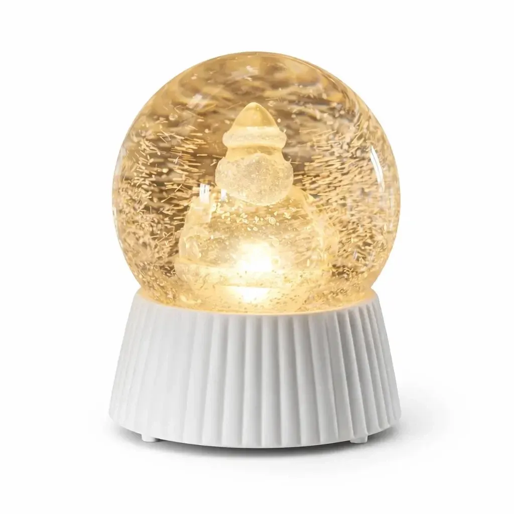 LED svítící koule sněžítko, 10 × 14,5 cm, Santa Claus