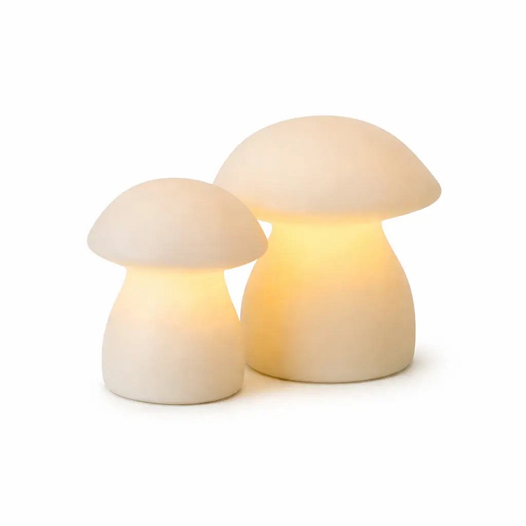 LED svíčka z pravého vosku na baterie houba, bílá, sada 2 kusy, cca 10 cm, CR2032
