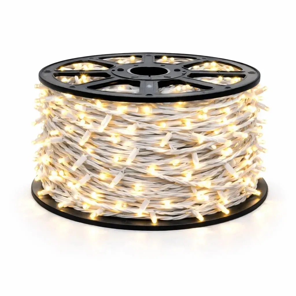 Eco Fix LED světelný řetěz 80 m, 36 V, teple bílá, bílý kabel, IP67