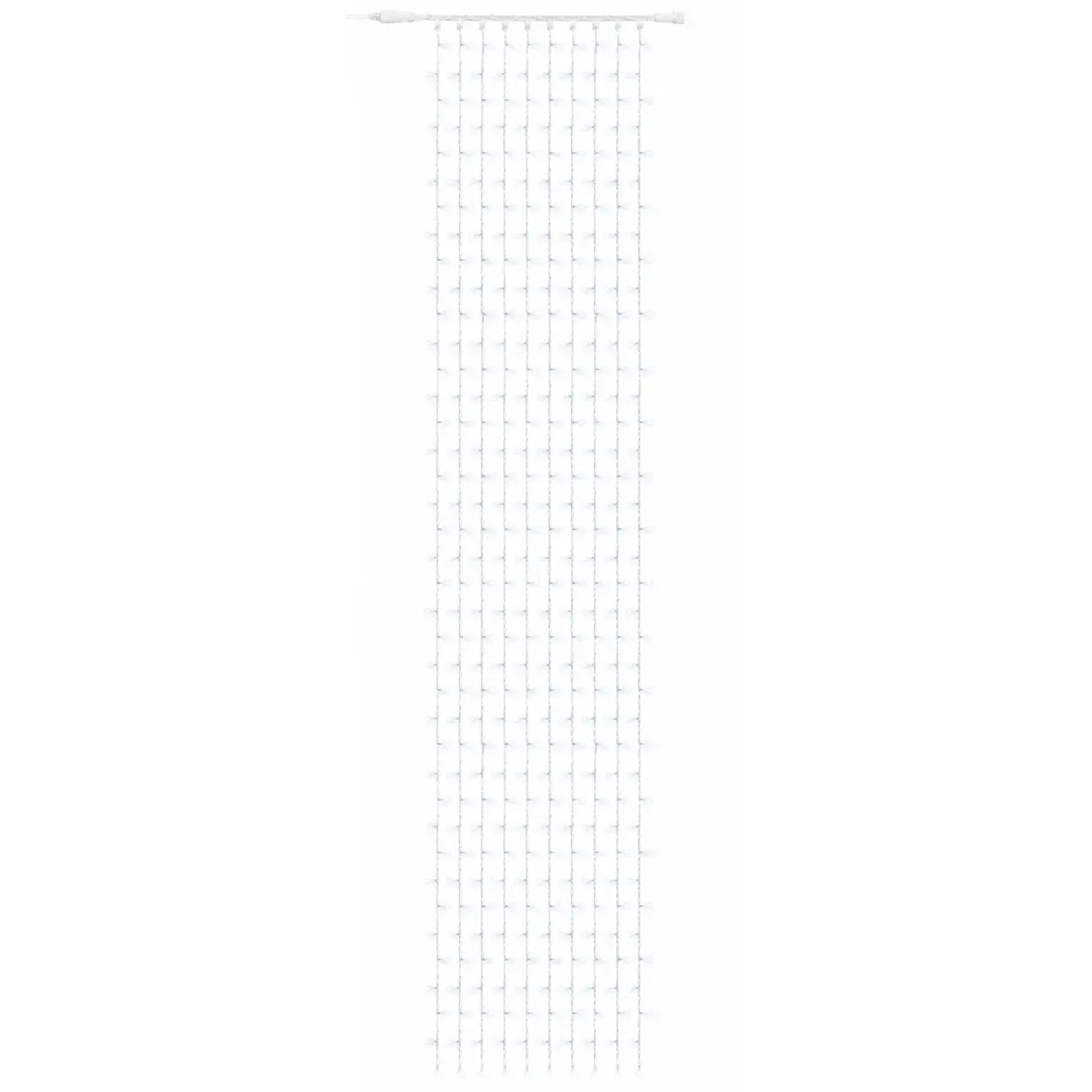 Easy Fix LED světelný závěs venkovní 100 × 500 cm, ledově bílá, 500 diod, bílý kabel IP67, prodlužovací