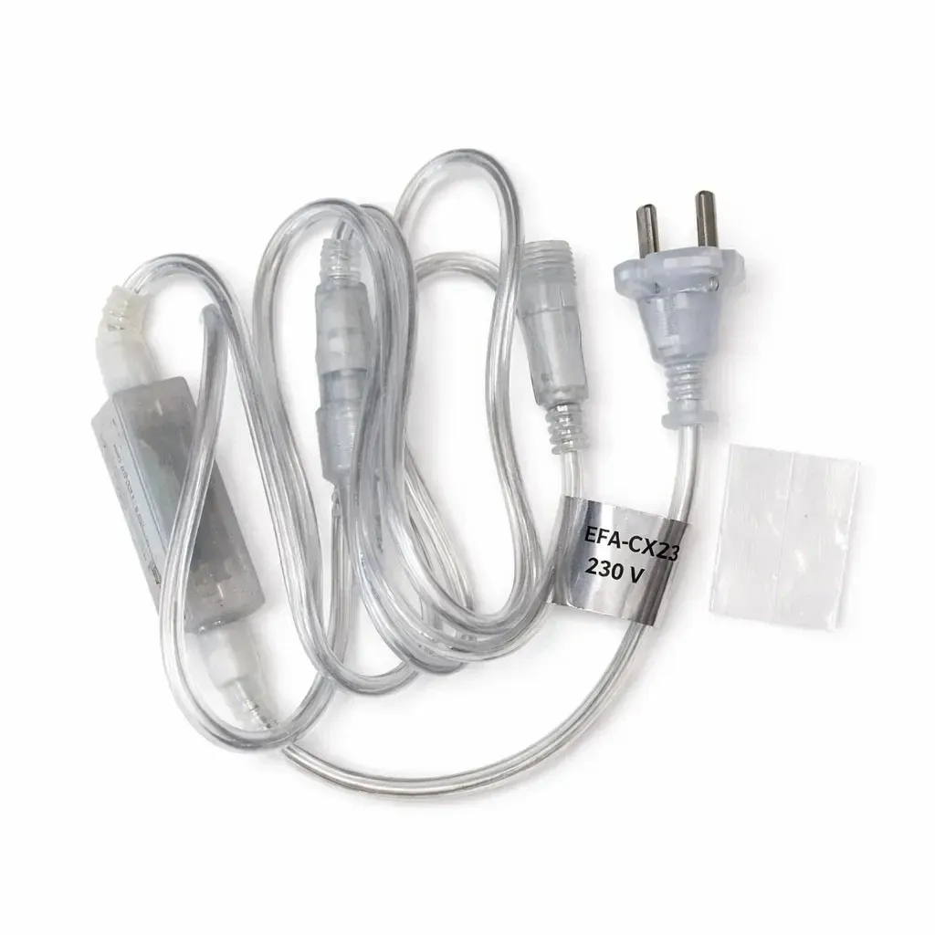 Easy Fix zdrojový kabel s oddělitelným ACDC můstkem, transparentní kabel IP20 interiér