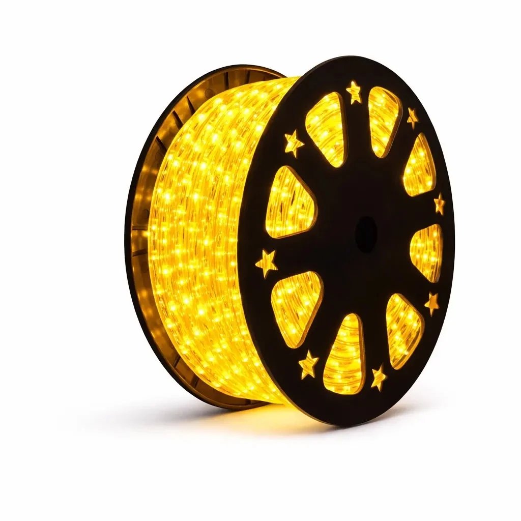 Easy Fix světelná LED hadice venkovní 50 m, žlutá, 1500 diod, čirý kabel IP44, cívka