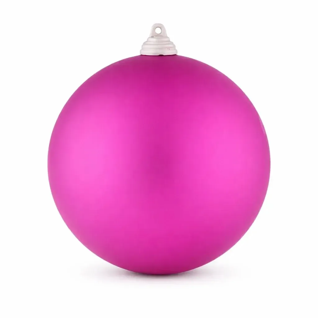 Velká vánoční koule 20 cm, růžová, matná, UV