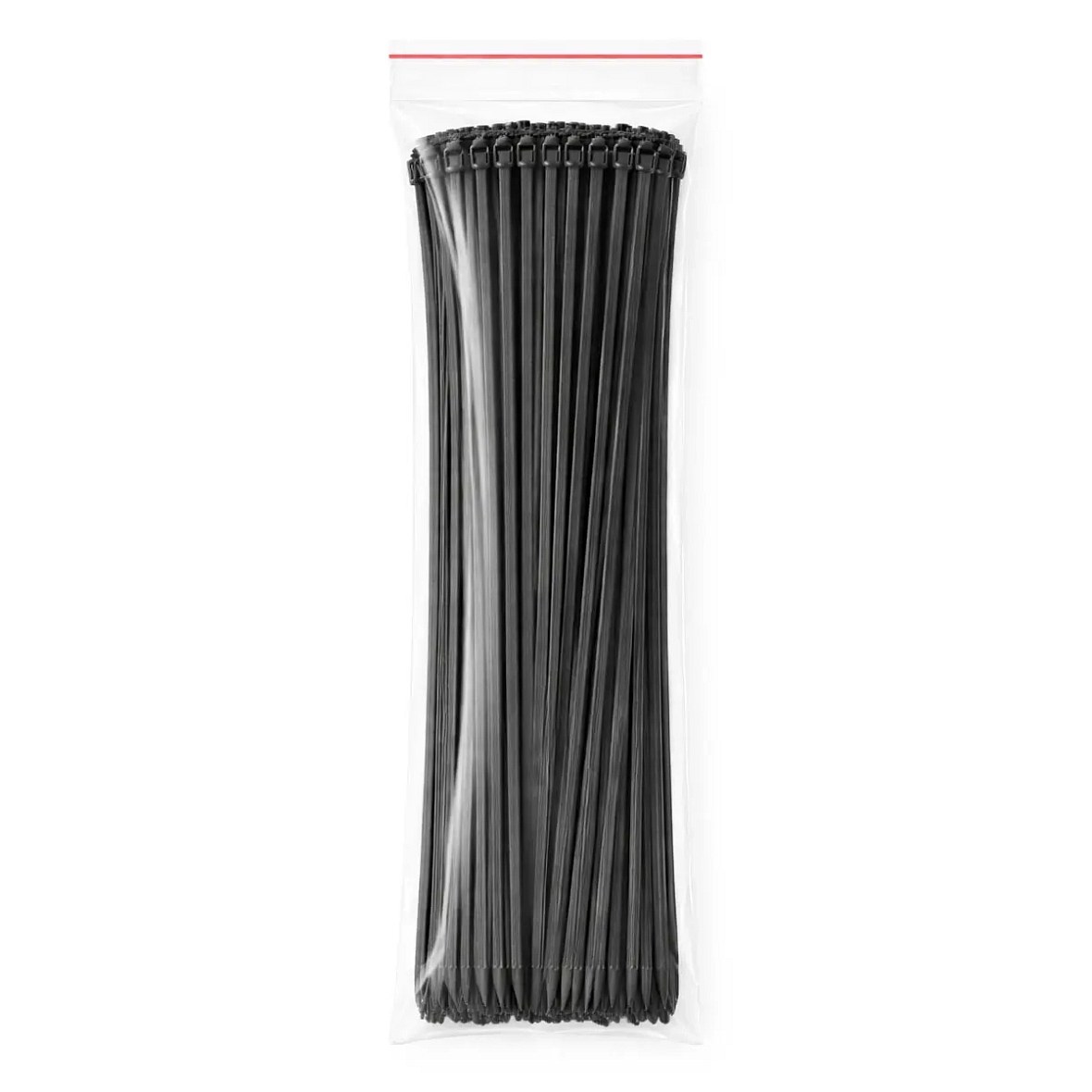Plastové stahovací pásky 4,8 mm × 37 cm černá univerzální venkovní, balení 100 ks