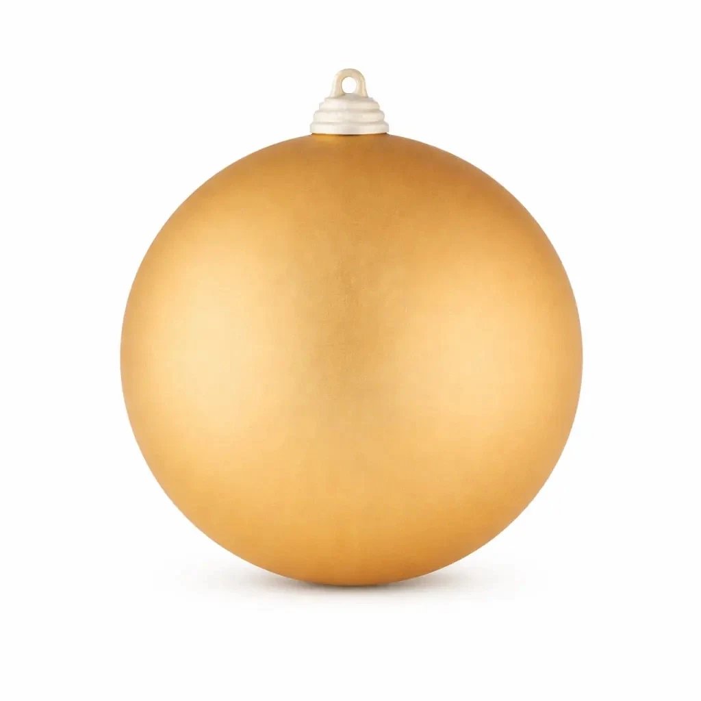 Velká vánoční koule 20 cm, zlatá, matná, UV