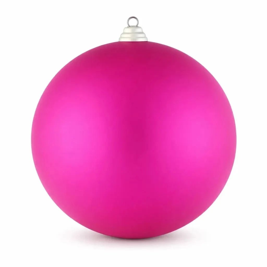 Velká vánoční koule 30 cm, růžová, matná