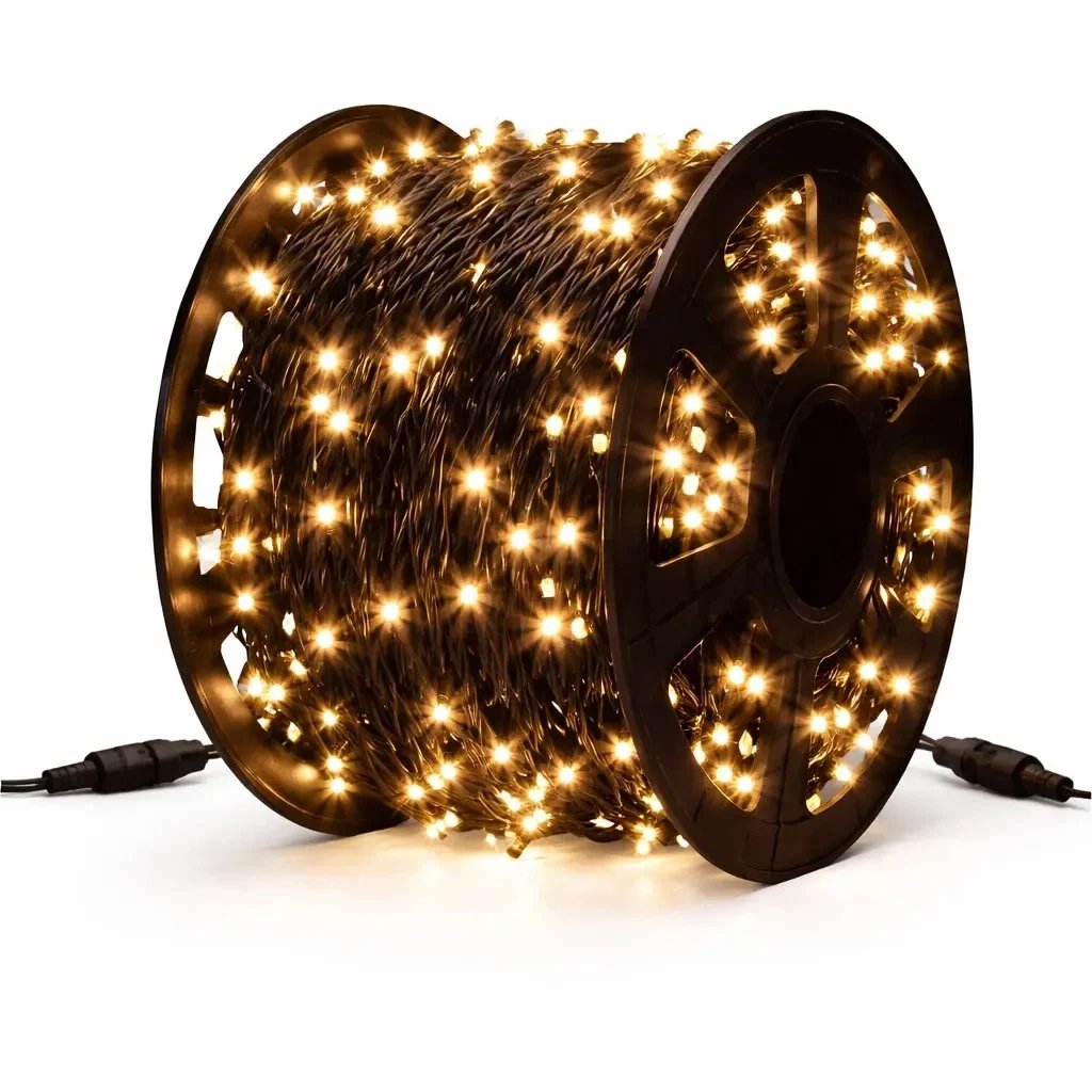Easy Fix LED světelný řetěz 100 m, teple bílá, 600 diod, černý kabel IP67