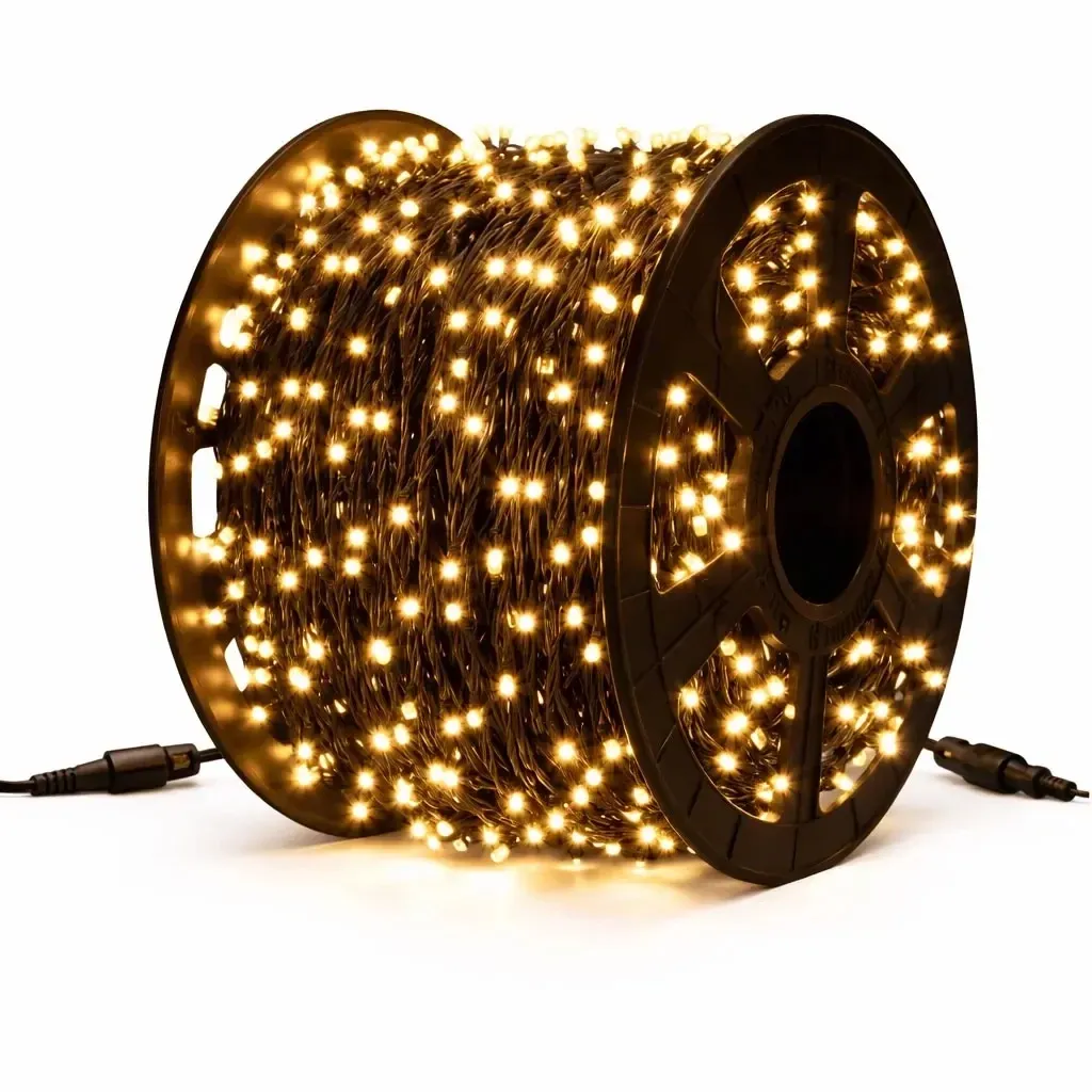 Easy Fix LED světelný řetěz 100 m, teple bílá, 1000 diod, černý kabel IP67