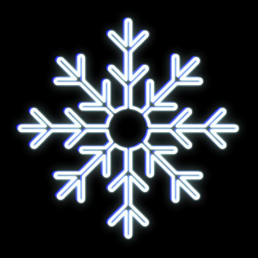 Easy Fix 2D LED light flake X, Ø 85 cm, lodowa biel, zestaw oświetlenia publicznego, aluminium