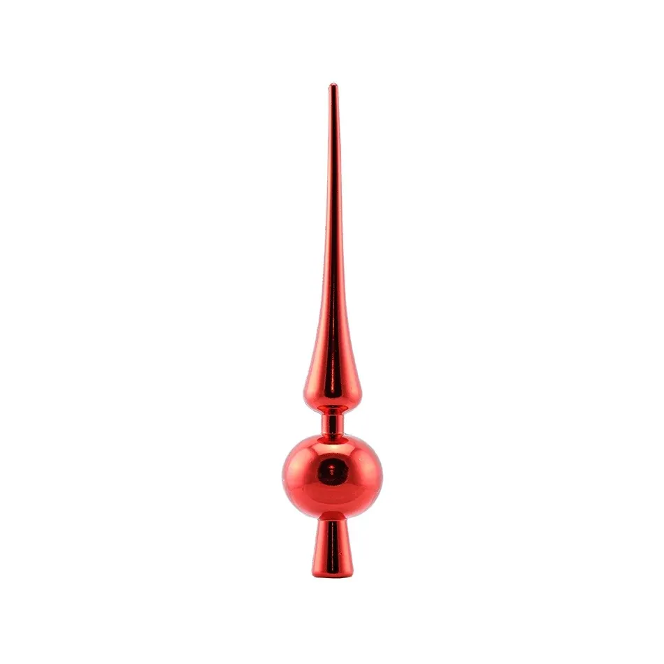 Kolec choinkowy 6 × 28 cm, czerwony, błyszczący, plastikowy