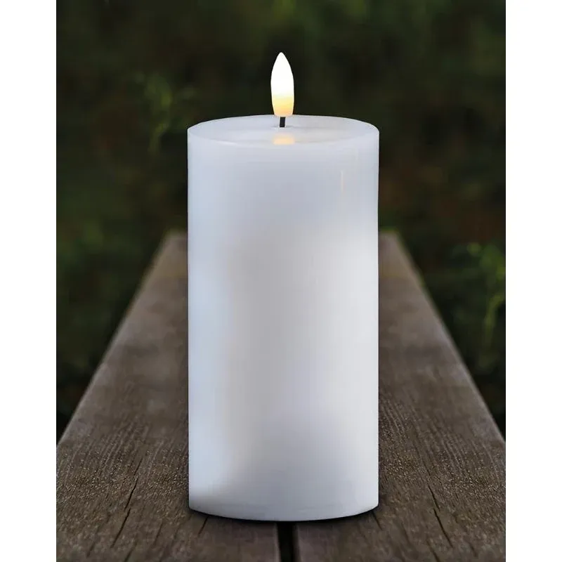 Zewnętrzna świeca LED, biała, 20 cm