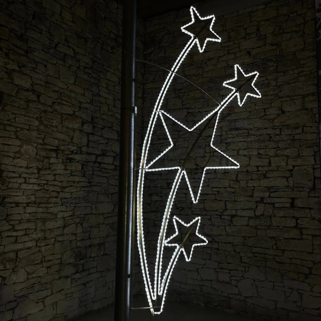 Dekor świetlny LED, 145 x 300 cm, lodowa biel