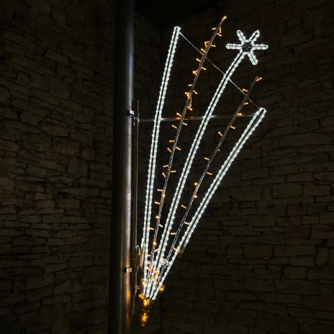 Dekoracja świetlna LED, 90 x 210 cm, lodowa biel i ciepła biel