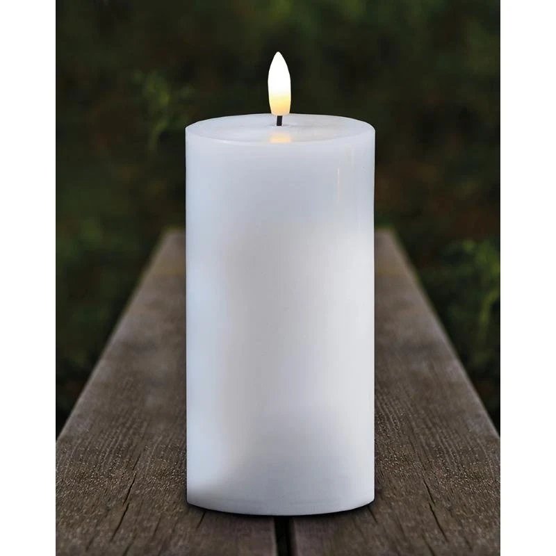 Zewnętrzna świeca LED, biała, 12,5 cm