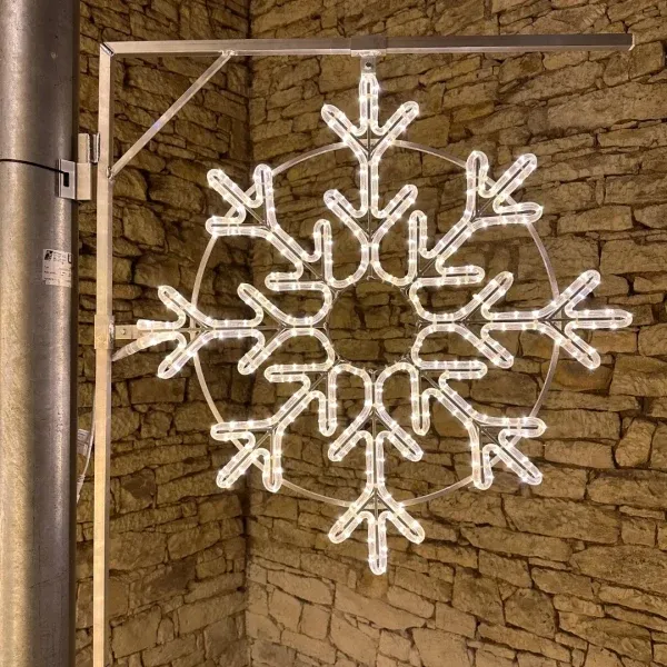 Easy Fix 2D LED light flake X, Ø 85 cm, ciepły biały, wiszący, druk 3D