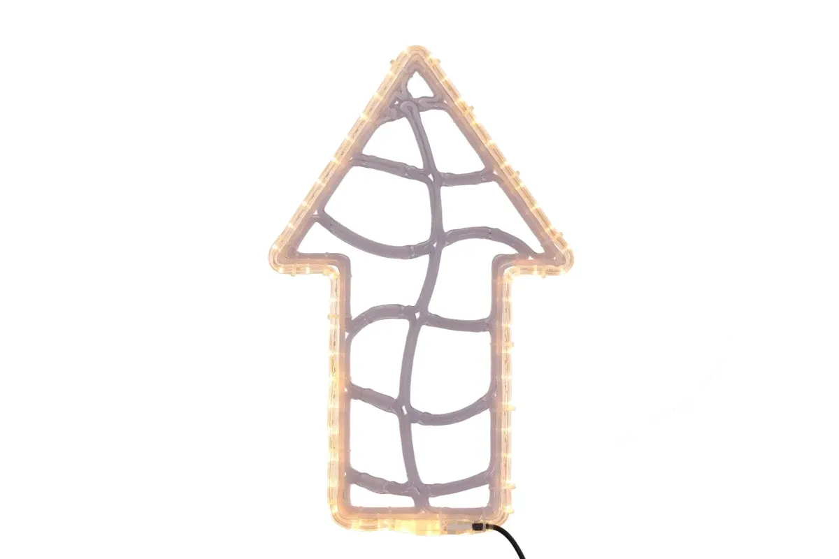 Strzałka kierunkowa LED Easy Fix 2D, wisząca, 63 × 40 × 3 cm, ciepła biel, nadruk 3D, złota