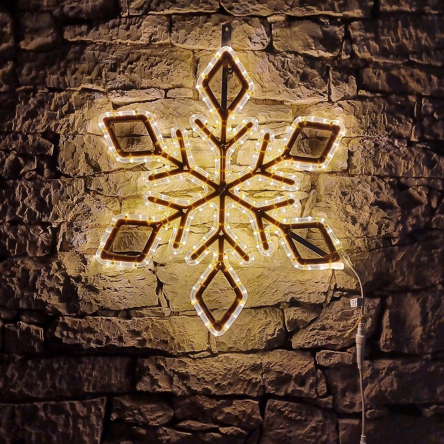 Easy Fix 2D LED light flake IX, Ø 72 cm, ciepły biały druk 3D, zestaw oświetlenia publicznego, aluminium