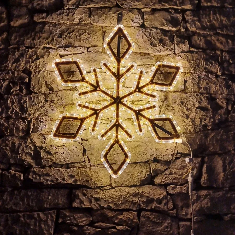 Easy Fix 2D LED light flake IX, Ø 72 cm, ciepły biały druk 3D, zestaw oświetlenia publicznego, aluminium