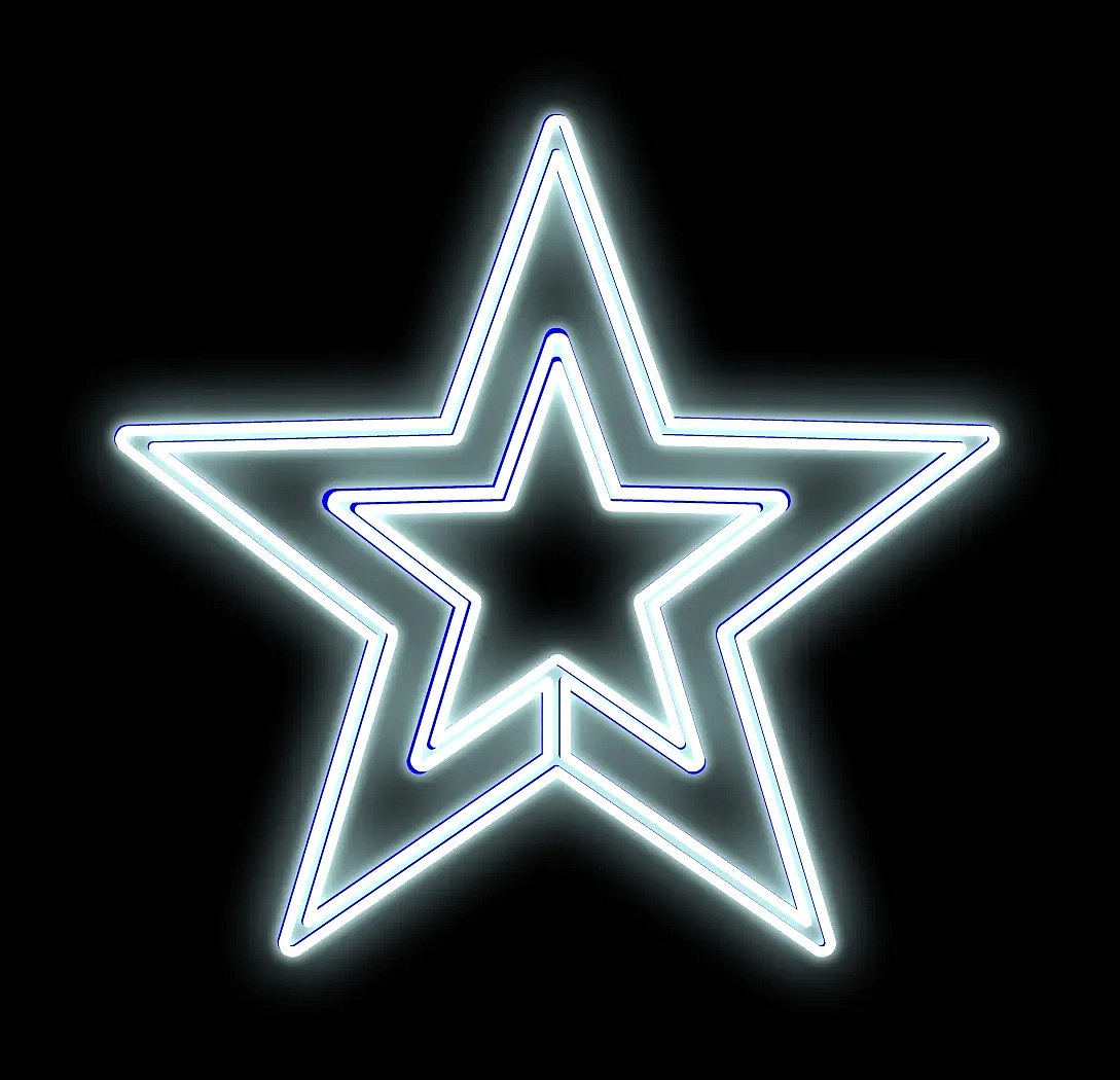Easy Fix 2D LED star light VII, Ø 80 cm, lodowa biel, wisząca, aluminium