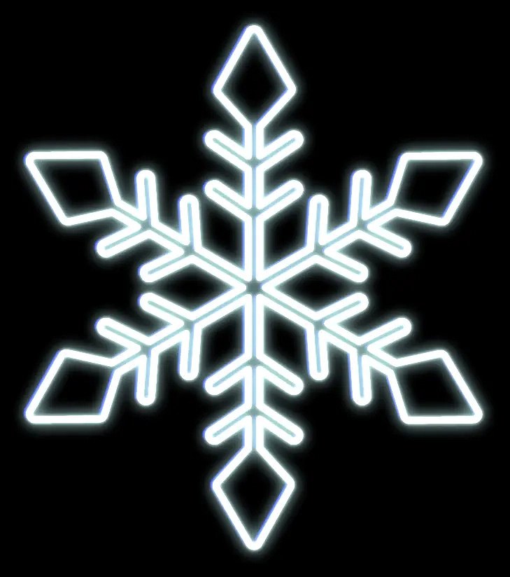 Easy Fix 2D LED light snowflake XI, biały, 91 × 105 × 3 cm, lodowata biel, wiszący, druk 3D