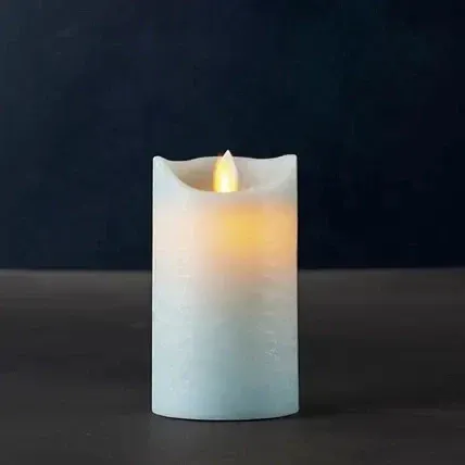 Świeca woskowa led Sara exclusive - 12,5 cm, niebieska