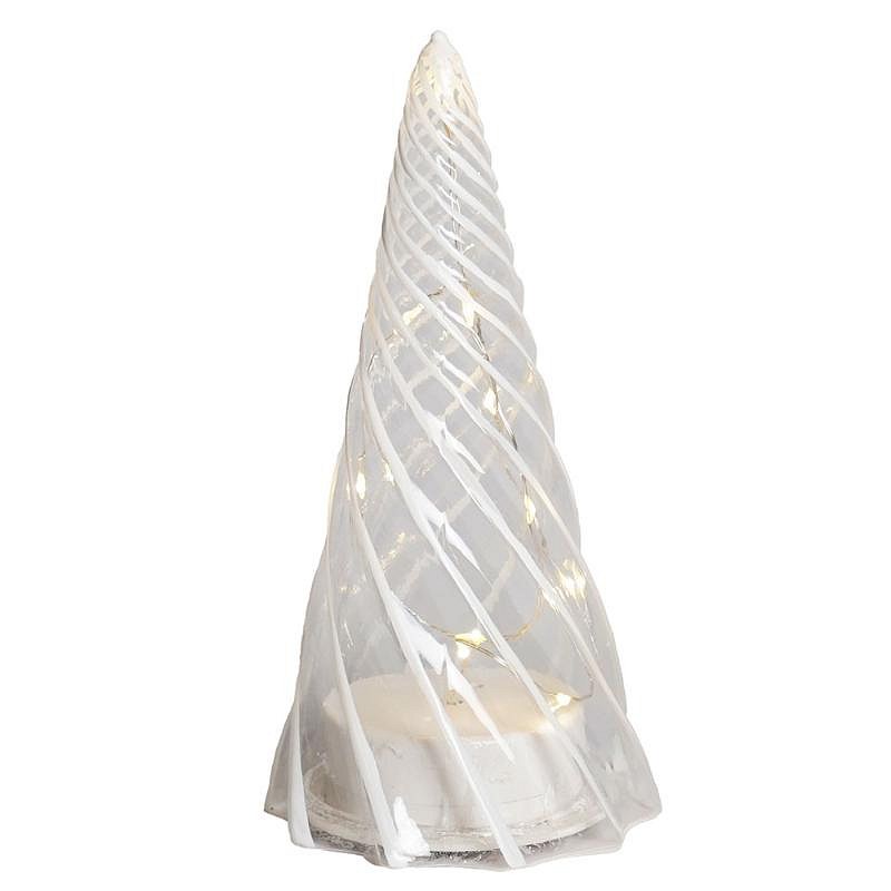 Drzewko świetlne LED, szkło, 23,5 cm, przezroczyste