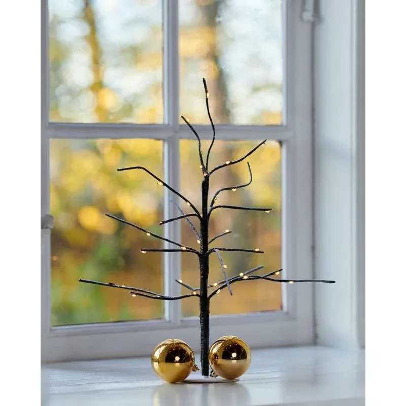 Lampka choinkowa LED, brązowa, śnieżna, 35 cm