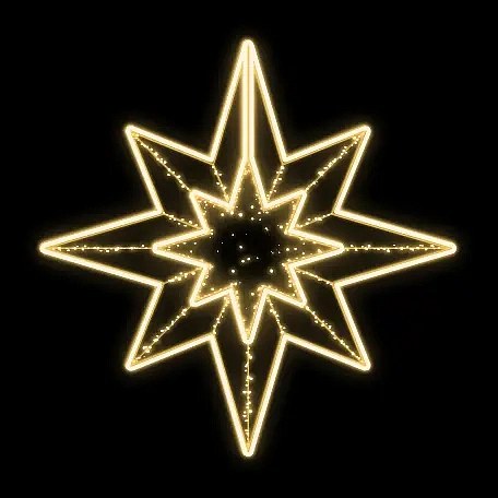 Easy Fix 2D LED star light I, Ø 308 cm, ciepły biały, wisząca, aluminium