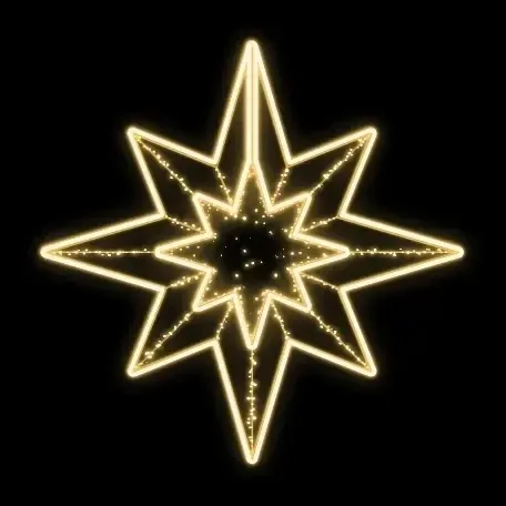 Easy Fix 2D LED star light I, Ø 308 cm, ciepły biały, wisząca, aluminium