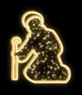 Motyw świetlny Eco Fix 2D LED Joseph, 100 × 85 cm, ciepły biały, stojący