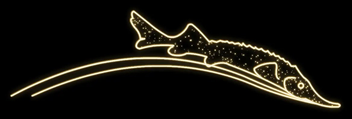 Eco Fix 2D LED fish light, wisząca, 250 × 60 × 3 cm, ciepła biel, druk 3D, DZX11103WS2