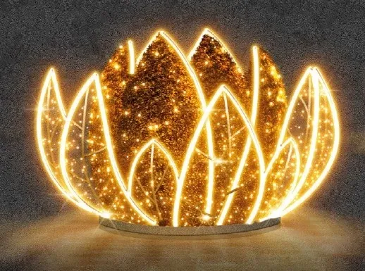 Lilia wodna 3D LED, 200 x 150 cm, ciepła biel, 36 V, 59,2 W, 3 części