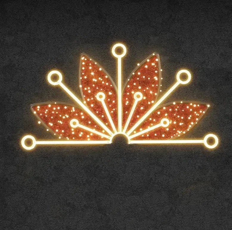Półgwiazda LED Easy Fix 2D, 150 × 300 cm, ciepła biel, wisząca, druk 3D