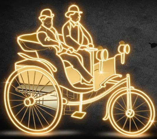 Eco Fix 2D LED light car, 285 × 250 × 60 cm, ciepły biały, stojący, druk 3D