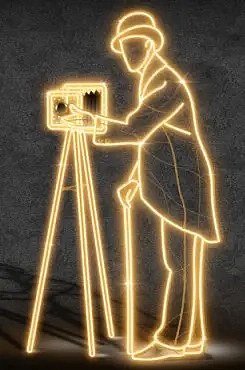 Fotograf światła LED 2D, 114 × 202 cm, ciepły biały, stojący, druk 3D