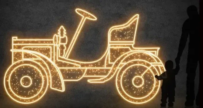 Lampa samochodowa LED Eco Fix 2D Peugeot typ 69, 290 × 175 × 60 cm, ciepła biel, stojąca, druk 3D