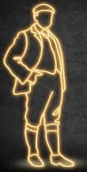 2D LED light man, 93 × 210 cm, ciepły biały, stojący, druk 3D