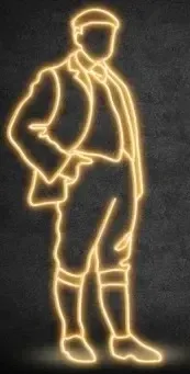 2D LED light man, 93 × 210 cm, ciepły biały, stojący, druk 3D
