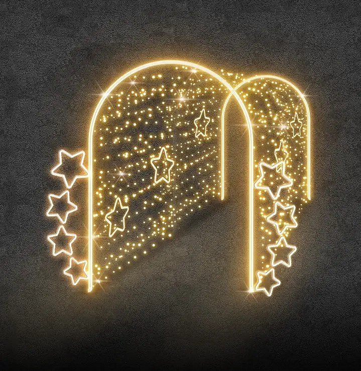 Tunel świetlny Eco Fix 3D LED, 200 × 250 × 400 cm, ciepła biel, aluminium